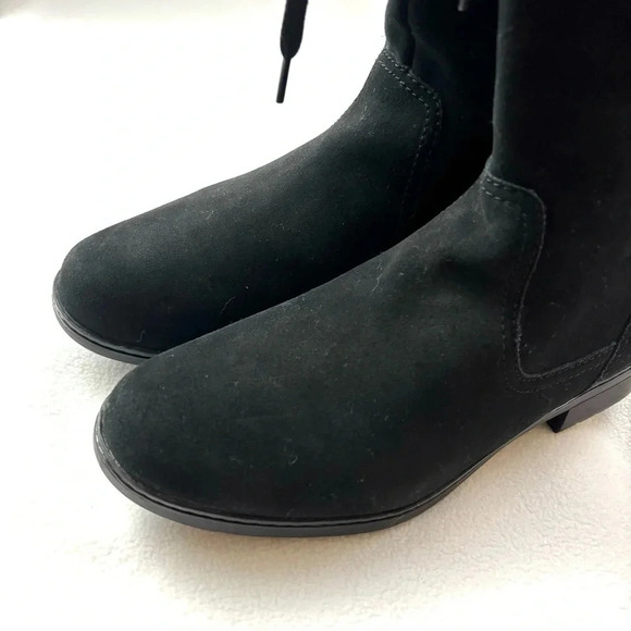 NWOT Clarks Black Lamb Wool Merrian Noble Wide Calf Knee High Riding Boot (9W) - Picture 11 of 15